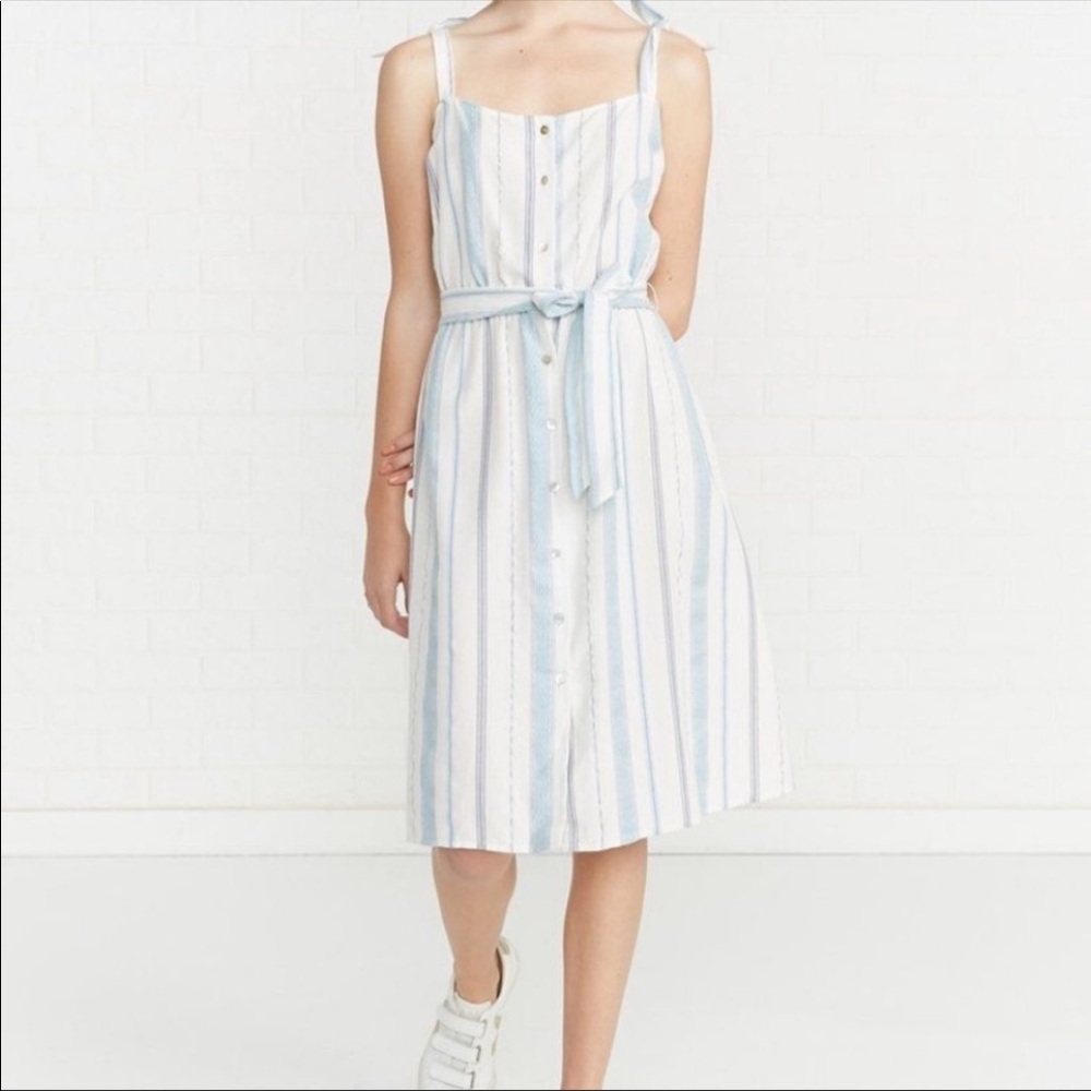 Amour Vert Elisette Dress in Aegean Stripe. NWT